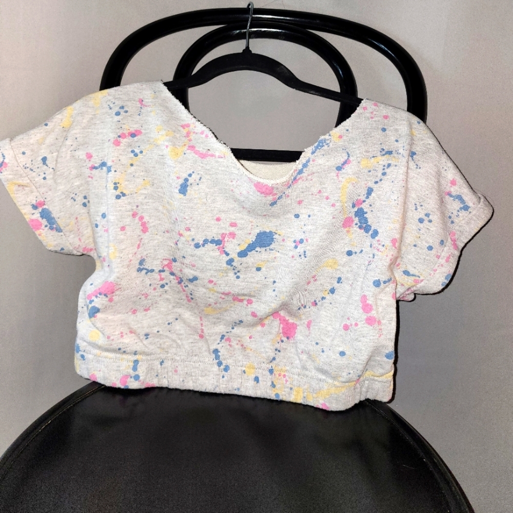 Forever 21 grey paint splaterred top